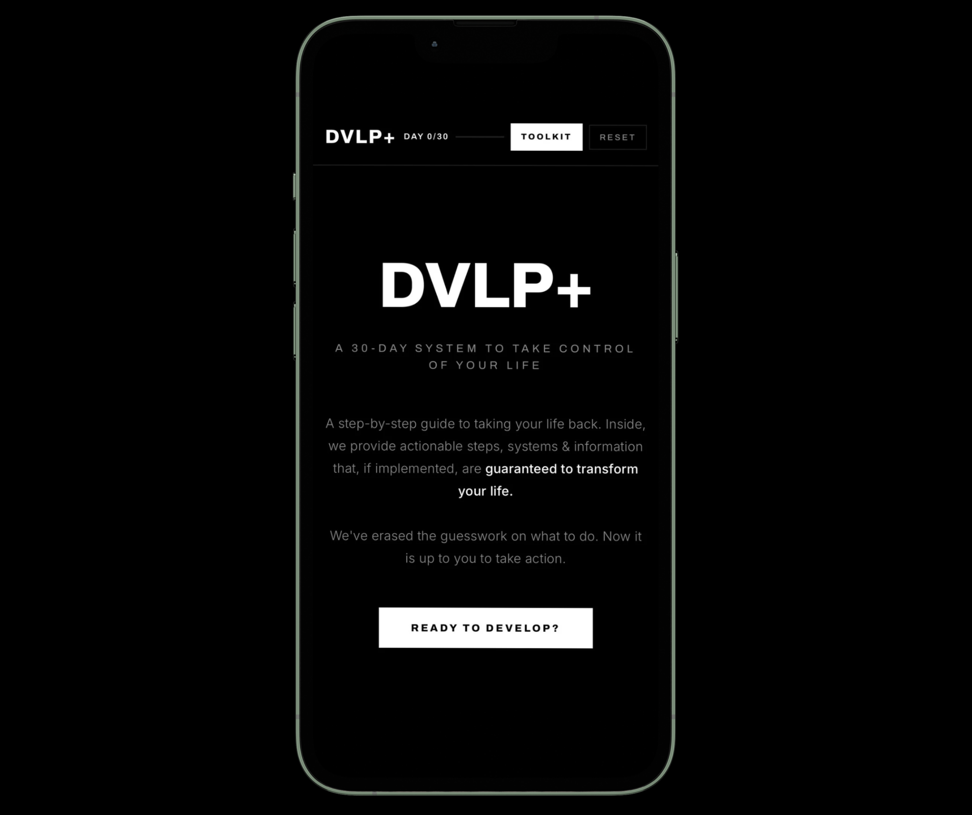 DVLP 30-Day Transformation Guide Lifetime Access